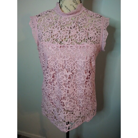 Nanette Lepore Sleeveless Lace Top Sm Boho Cottage Core Feminine Y2k - Picture 2 of 9